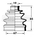 FIRST LINE Пыльник, приводной вал FCB2355